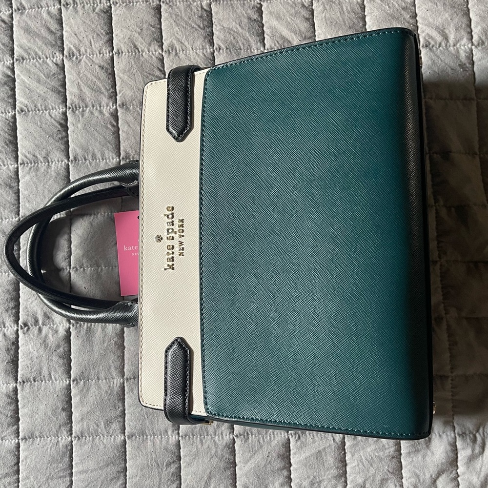 Kate Spade New York Staci Medium Saffiano Leather Satchel Purse - Picture 2 of 11
